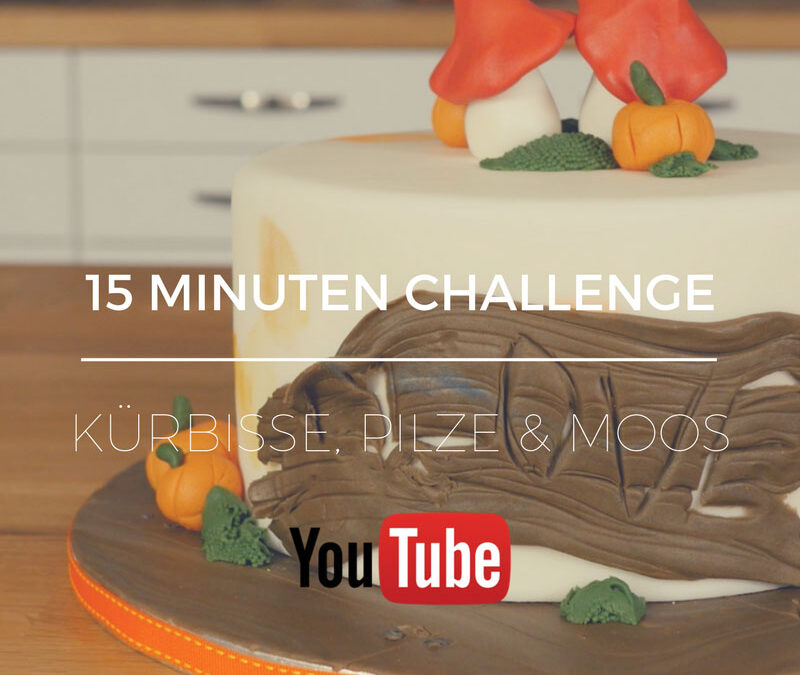 15 Minuten Challenge auf YouTube - Herbsttorte mit Kürbissen, Pilzen und Moos