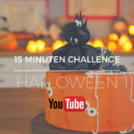 15 Minuten Challenge - Halloween - Kürbistorte mit Fledermaus, Spinne im Netz und Geisteraugen