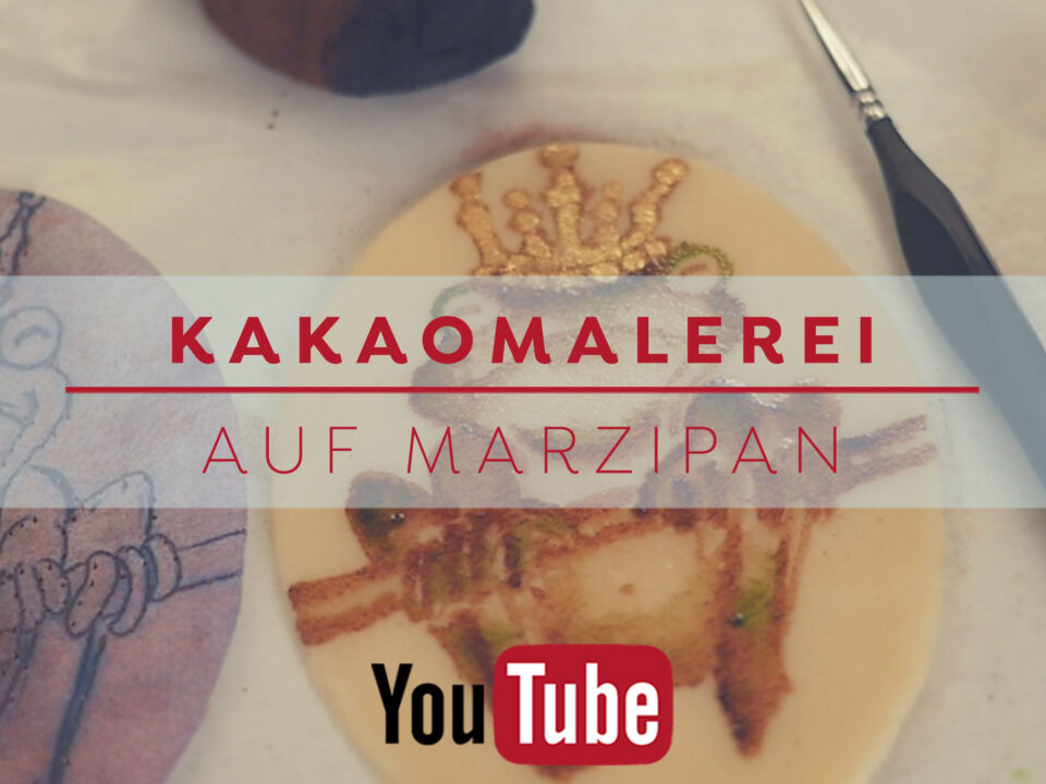 Kakaomalerei auf Marzipan